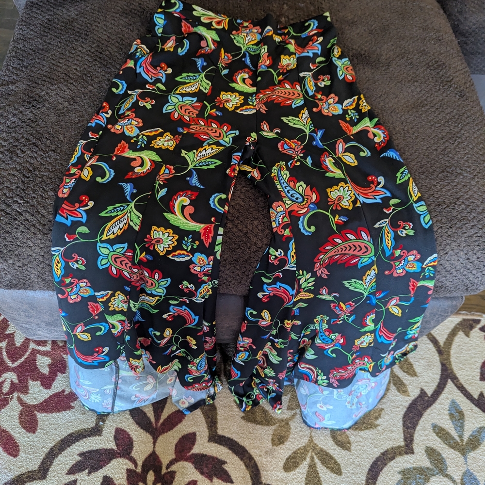 Colorful Floral Print Pants